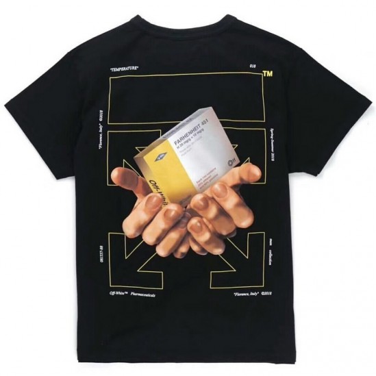 A generation of European and American fashion brand short-sleeved OFF WHITE medicine box T-shirt men and women with the same cotton