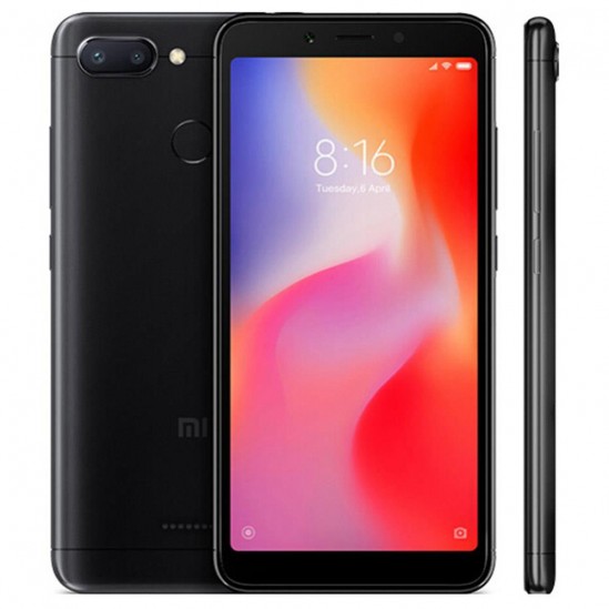 Xiaomi Redmi 6 Smartphone 64GB 18:9 Screen AI Face Unlock Global Version - Negro