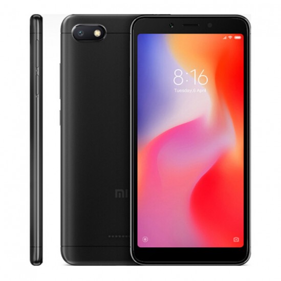 Xiaomi Redmi 6A Smartphone 32GB 13.0MP Camera MIUI 9 OS 18:9 Screen Global Version - Negro